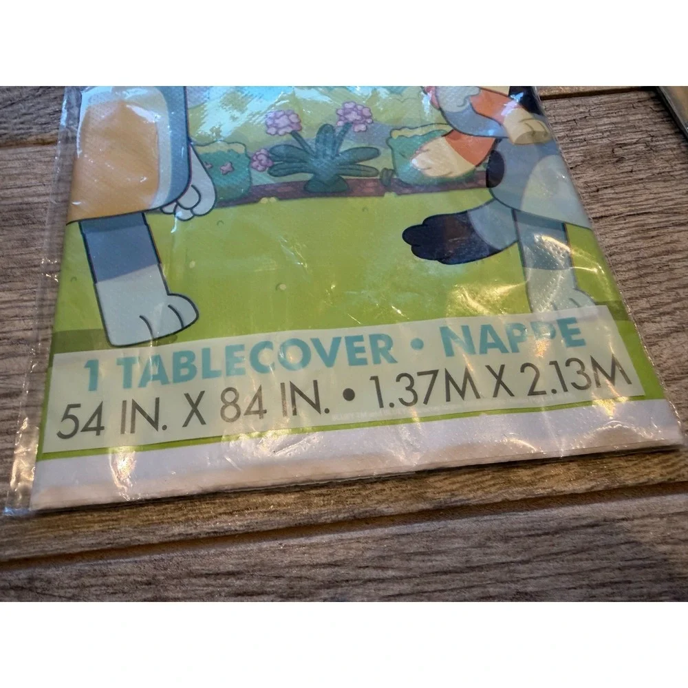 Bluey Plastic Table Covers Set of 2 Tablecovers 54 x‎ 84 NWT Dog Birthday Party
